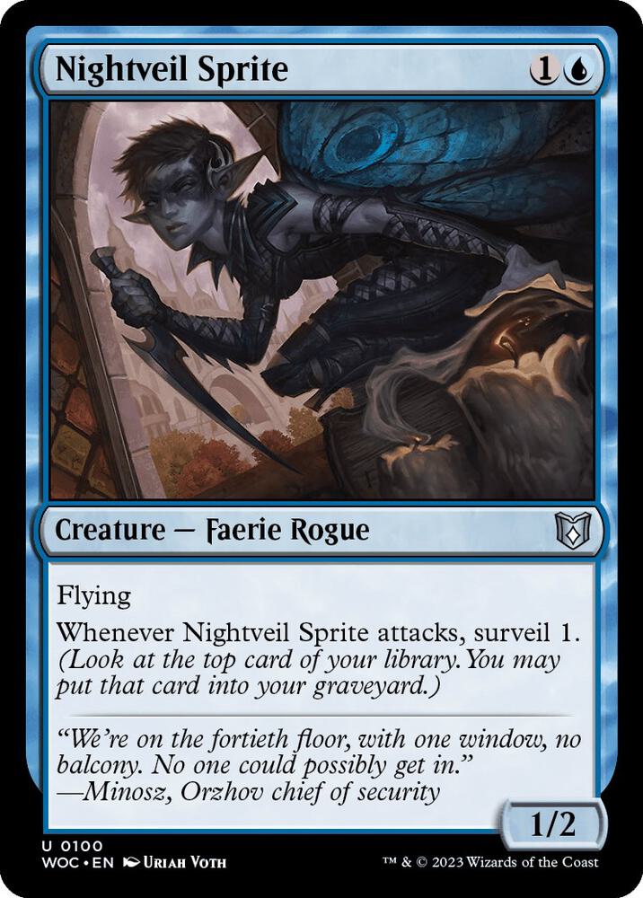 Nightveil Sprite 100 (Commander: Wilds of Eldraine)  | Good Games Adelaide SA