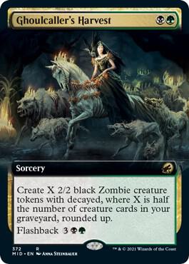Ghoulcallers Harvest Extended Art 372 (Innistrad: Midnight Hunt)  - Foil | Good Games Adelaide SA