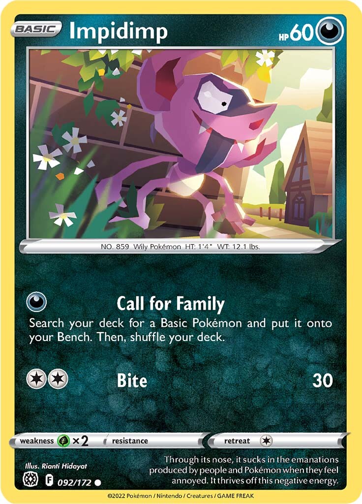 Impidimp (092/172) [Sword & Shield: Brilliant Stars] | Good Games Adelaide SA