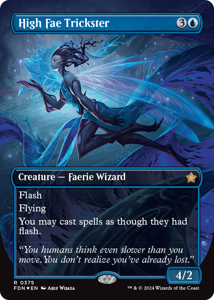 High Fae Trickster (Borderless) (Mana Foil) [Foundations] | Good Games Adelaide SA