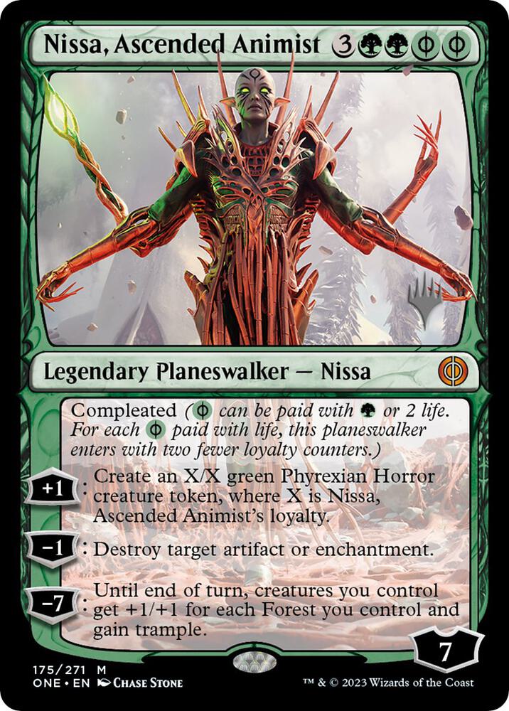 Nissa Ascended Animist 175 (Promo Pack: Phyrexia: All Will Be One)  | Good Games Adelaide SA