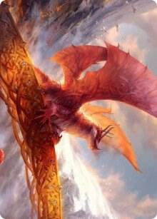 Goldspan Dragon Art Card 35 (Art Series: Kaldheim)  | Good Games Adelaide SA