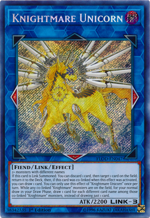 Knightmare Unicorn [FLOD-EN047] Secret Rare | Good Games Adelaide SA