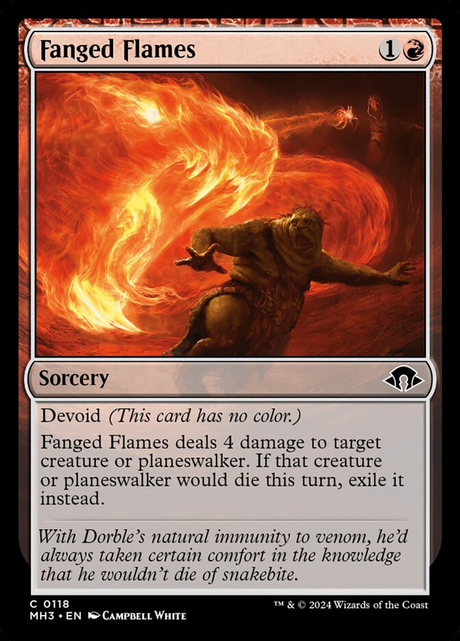 Fanged Flames 118 (Modern Horizons 3)  - Foil | Good Games Adelaide SA