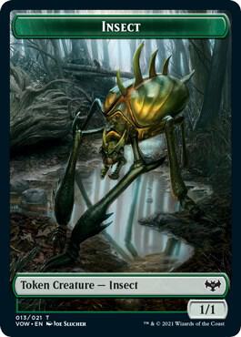 Insect Dragon Illusion Double Sided Token 13 // 9 (Innistrad: Crimson Vow)  - Foil | Good Games Adelaide SA