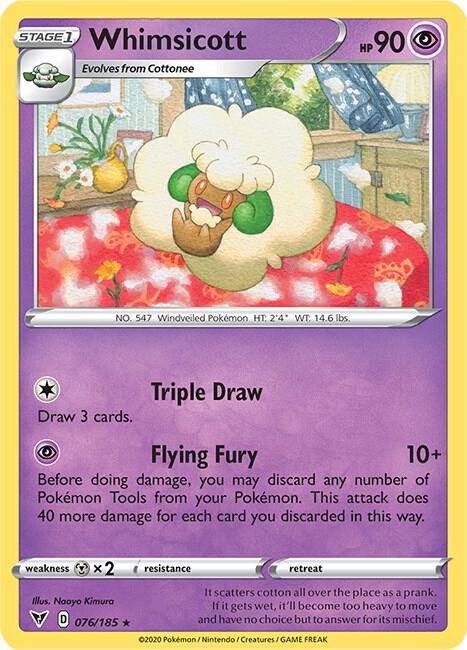 Whimsicott 076/185 (SWSH04: Vivid Voltage)  | Good Games Adelaide SA