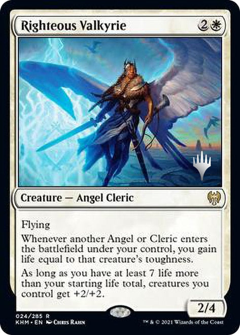 Righteous Valkyrie [Kaldheim Promo Pack] | Good Games Adelaide SA