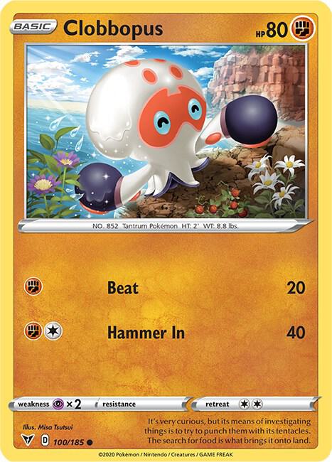 Clobbopus 100/185 (SWSH04: Vivid Voltage)  | Good Games Adelaide SA