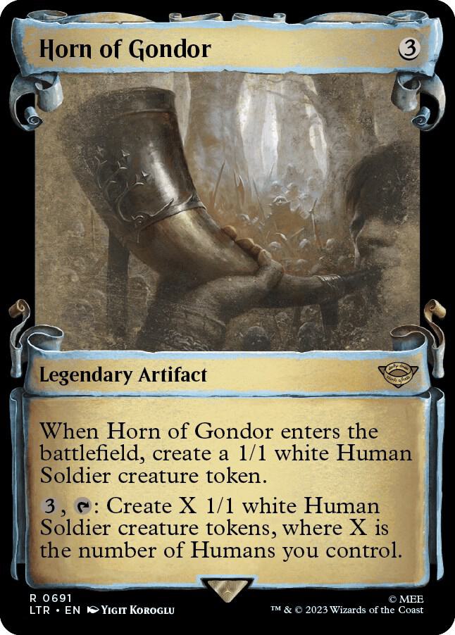 Horn of Gondor 691 (Universes Beyond: The Lord of the Rings: Tales of Middle-earth)  - Showcase Scroll | Good Games Adelaide SA