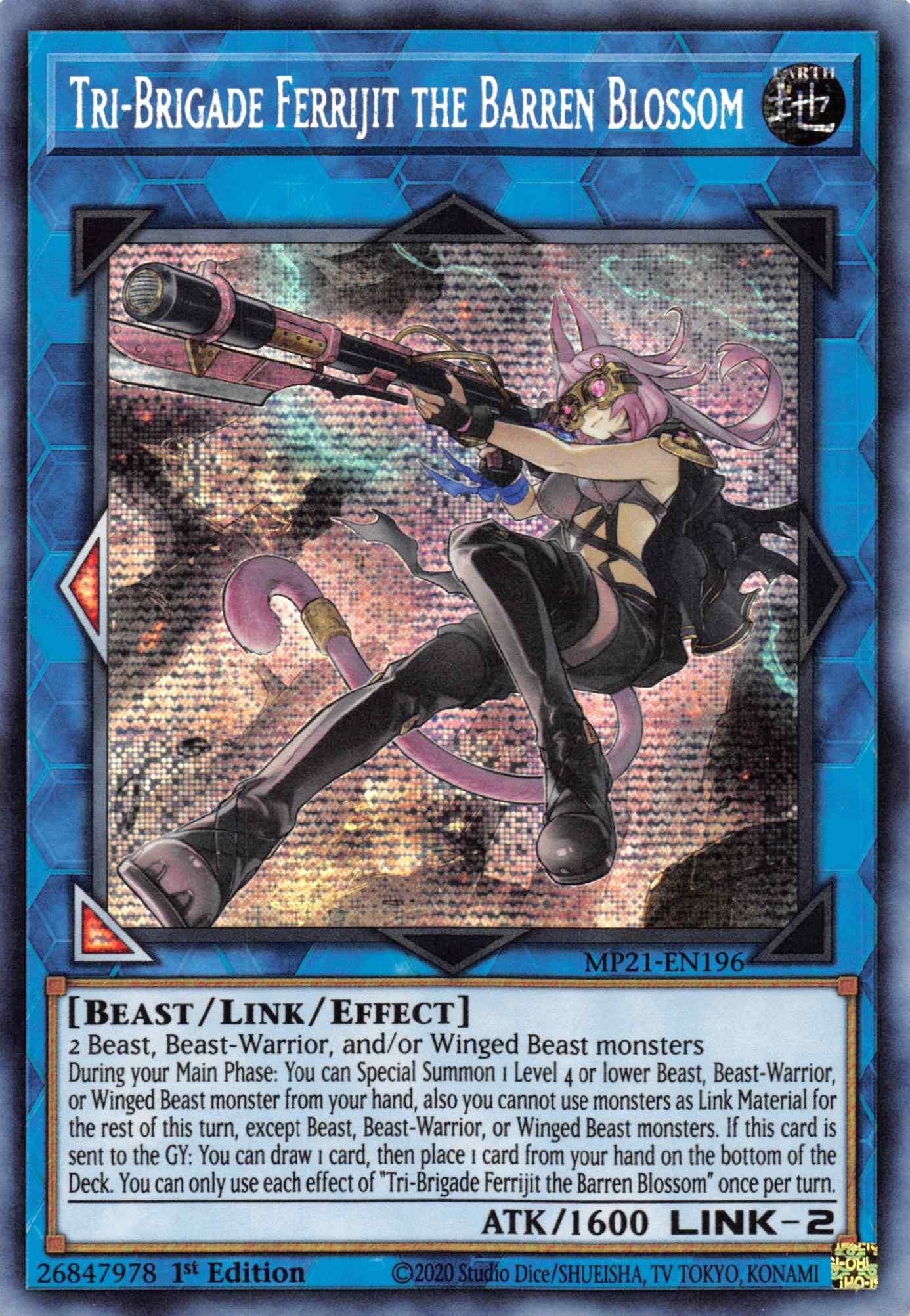 Tri-Brigade Ferrijit the Barren Blossom [MP21-EN196] Prismatic Secret Rare | Good Games Adelaide SA