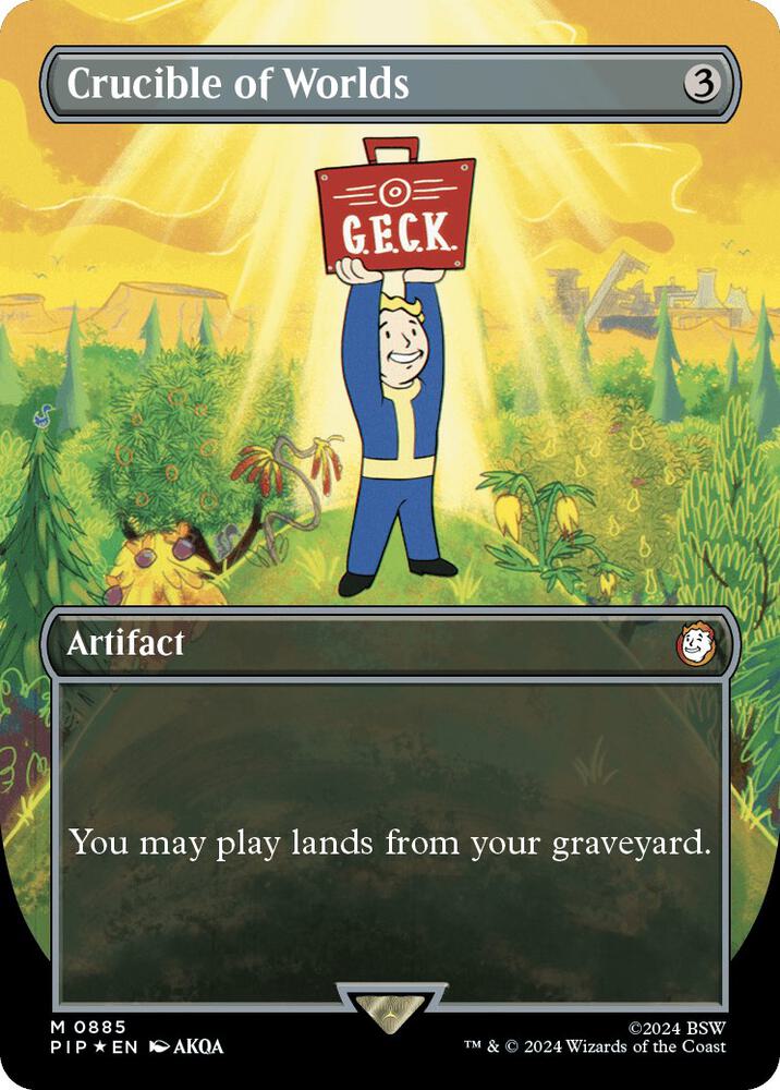 Crucible of Worlds Borderless Surge Foil 885 (Universes Beyond: Fallout)  - Foil | Good Games Adelaide SA