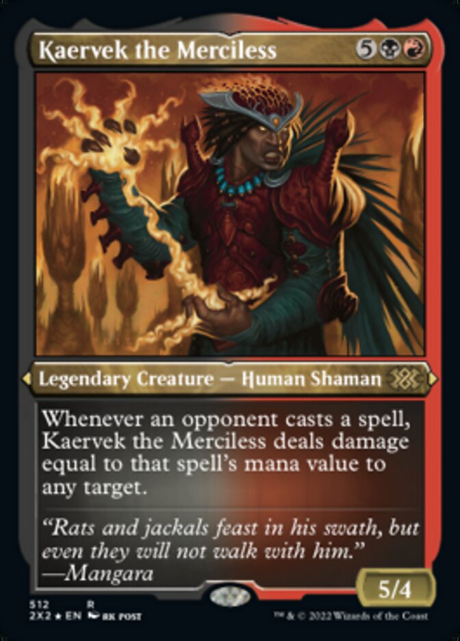 Kaervek the Merciless (Foil Etched) [Double Masters 2022] | Good Games Adelaide SA