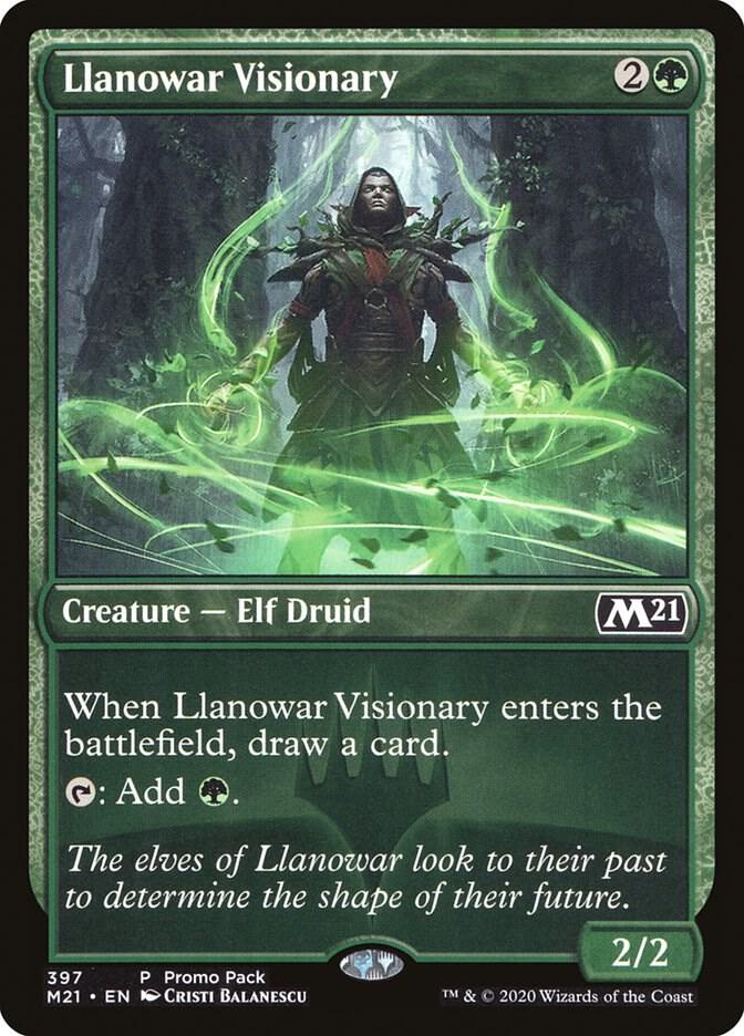 Llanowar Visionary 397 (Promo Pack: Core Set 2021)  - Foil | Good Games Adelaide SA