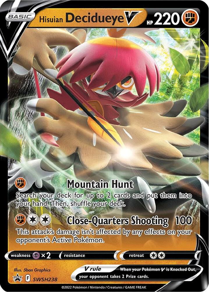 Hisuian Decidueye V SWSH238 (SWSH: Sword & Shield Promo Cards)  - Holofoil | Good Games Adelaide SA