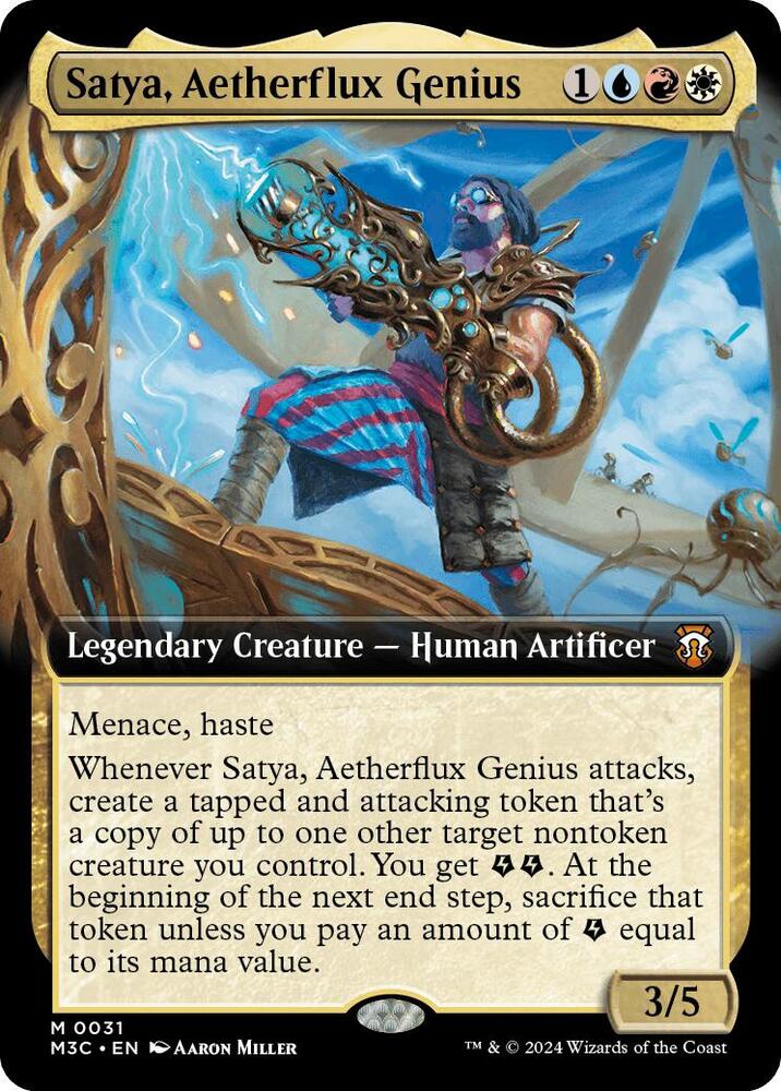 Satya, Aetherflux Genius 31/411 (Commander: Modern Horizons 3)  - Extended Art Foil | Good Games Adelaide SA