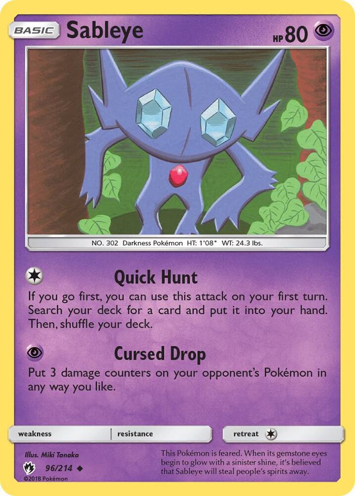 Sableye 96/214 (SM - Lost Thunder)  | Good Games Adelaide SA