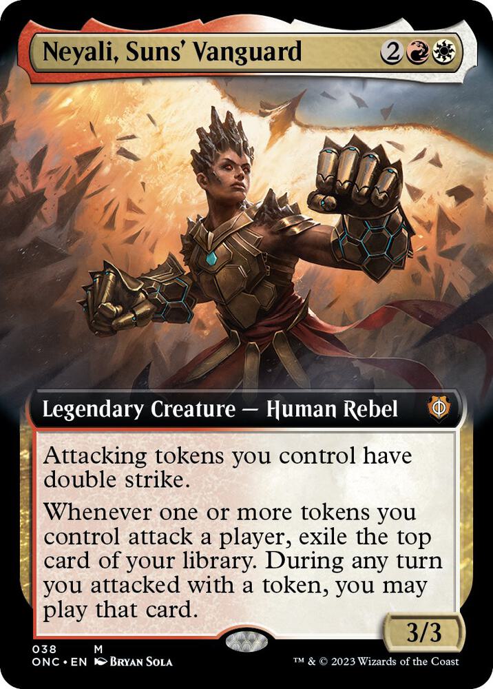 Neyali, Suns' Vanguard 38 (Commander: Phyrexia: All Will Be One)  - Extended Art Foil | Good Games Adelaide SA