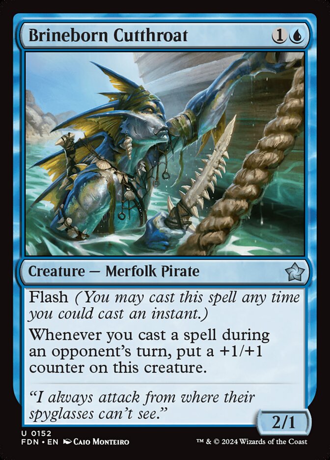 Brineborn Cutthroat 152 (Foundations)  - Foil | Good Games Adelaide SA