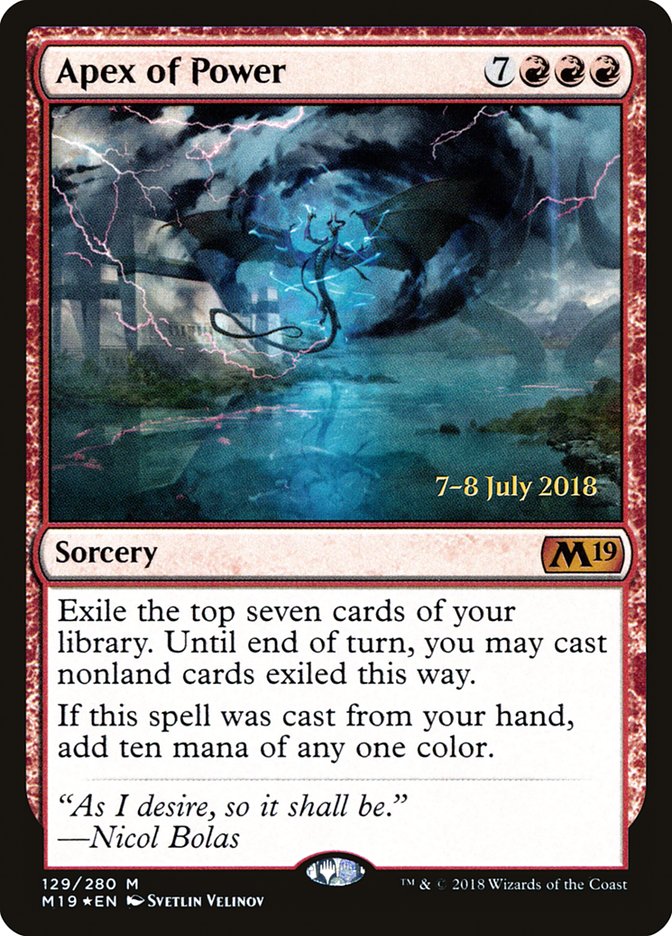 Apex of Power [Core Set 2019 Promos] | Good Games Adelaide SA