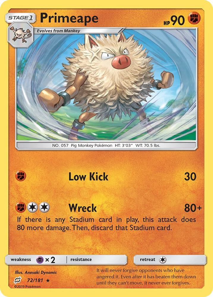 Primeape 72/181 (SM - Team Up)  | Good Games Adelaide SA