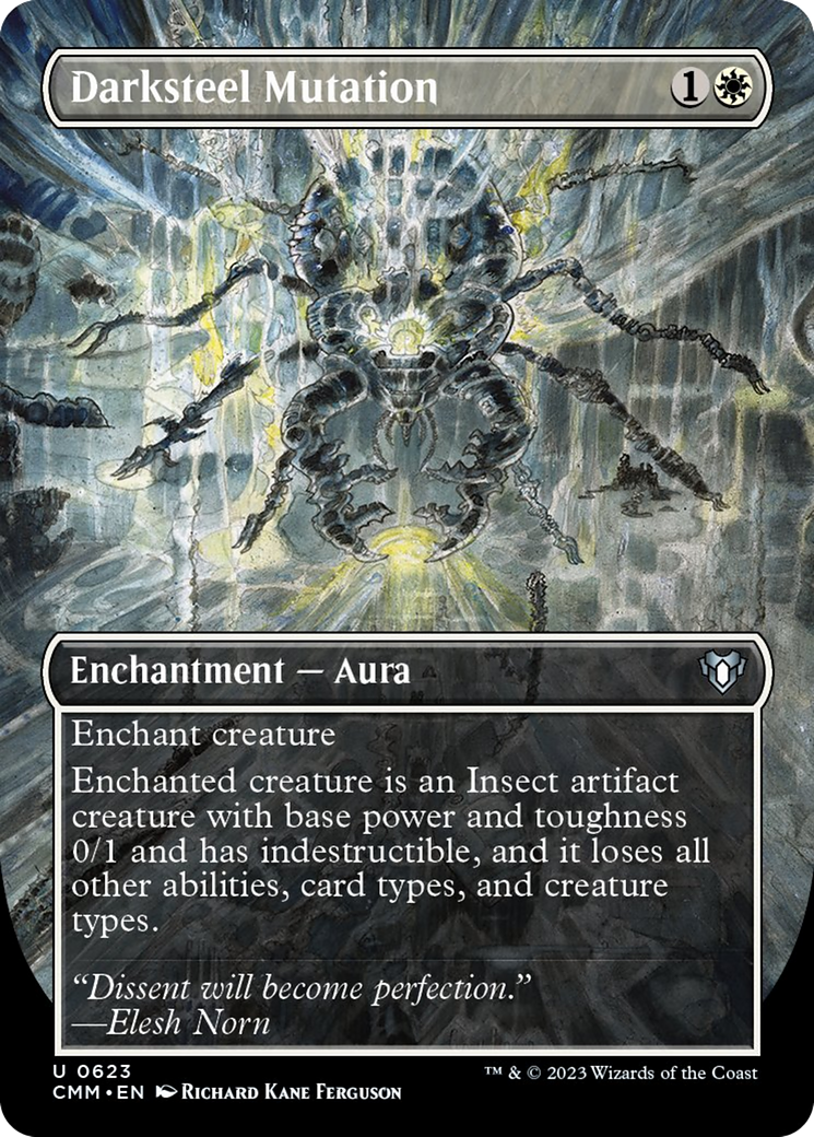 Darksteel Mutation (Borderless Alternate Art) [Commander Masters] | Good Games Adelaide SA