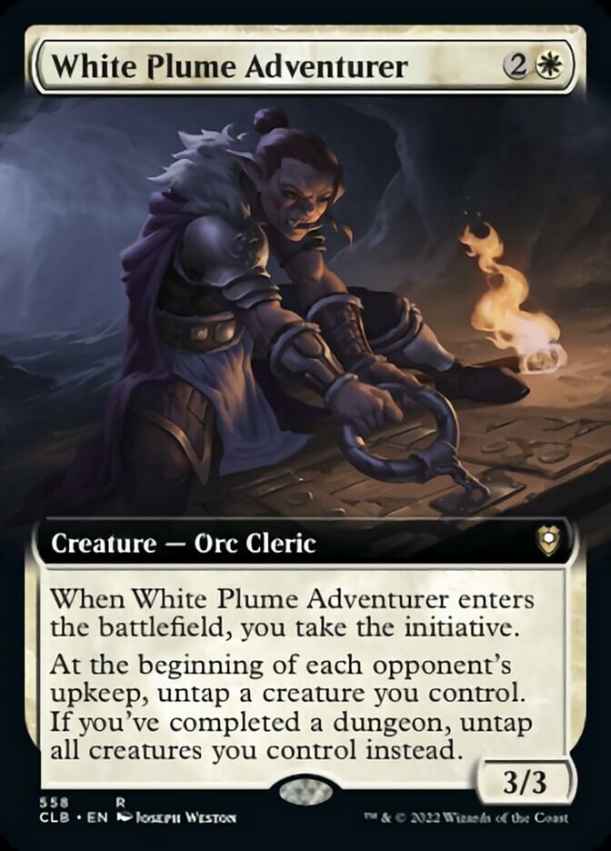 White Plume Adventurer (Extended Art) [Commander Legends: Battle for Baldur's Gate] | Good Games Adelaide SA