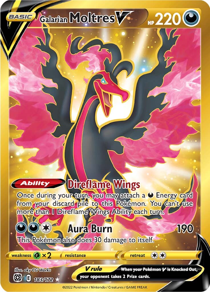 Galarian Moltres V (183/172) [Sword & Shield: Brilliant Stars] | Good Games Adelaide SA