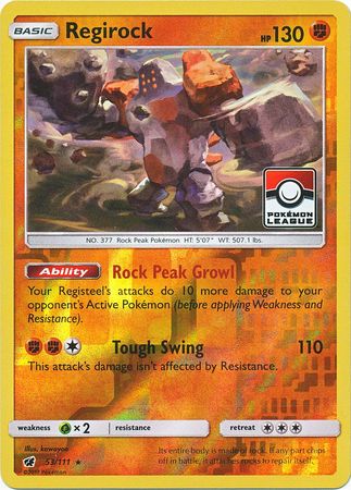 Regirock (53/111) (League Promo) [Sun & Moon: Crimson Invasion] | Good Games Adelaide SA