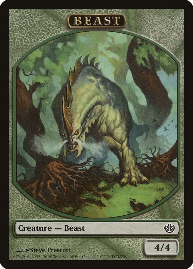 Beast Token 4 4 T2 (Duel Decks: Garruk vs. Liliana)  | Good Games Adelaide SA