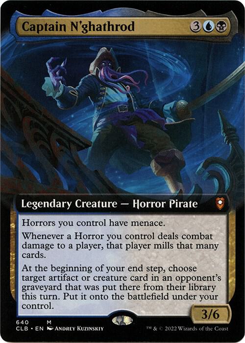 Captain Nghathrod Extended Art 640 (Commander Legends: Battle for Baldur's Gate)  - Foil | Good Games Adelaide SA