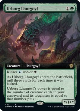 Urborg Lhurgoyf Extended Art 420 (Dominaria United)  - Foil | Good Games Adelaide SA