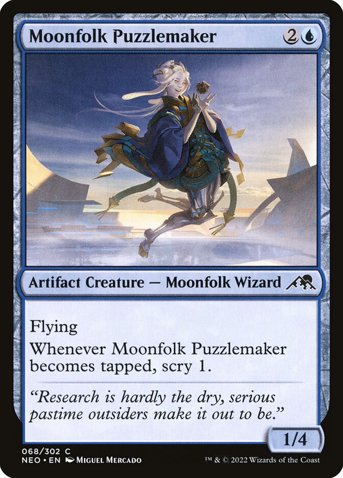 Moonfolk Puzzlemaker 68 (Kamigawa: Neon Dynasty)  - Foil | Good Games Adelaide SA