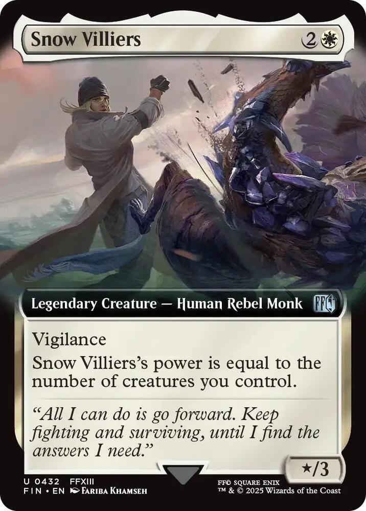 Snow Villiers Extended Art 432 (FINAL FANTASY)  - Foil | Good Games Adelaide SA