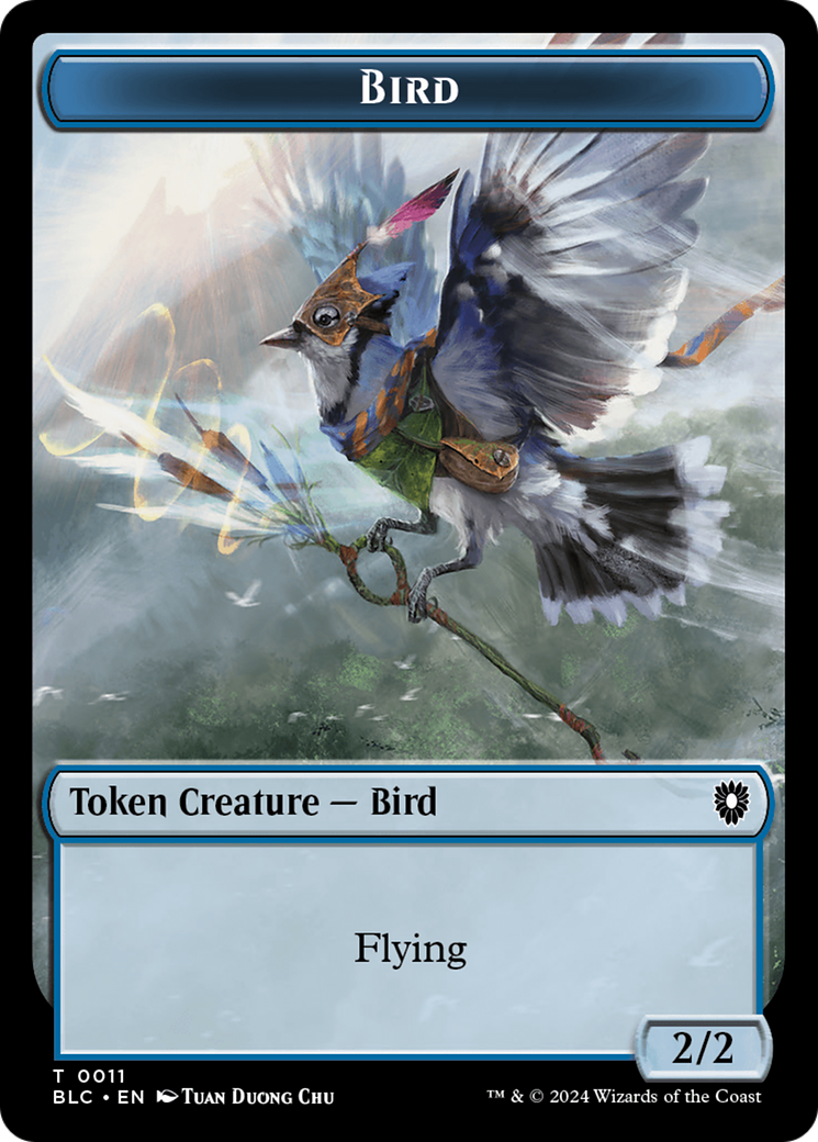 Bird (011) // Fish Double-Sided Token [Bloomburrow Commander Tokens] | Good Games Adelaide SA