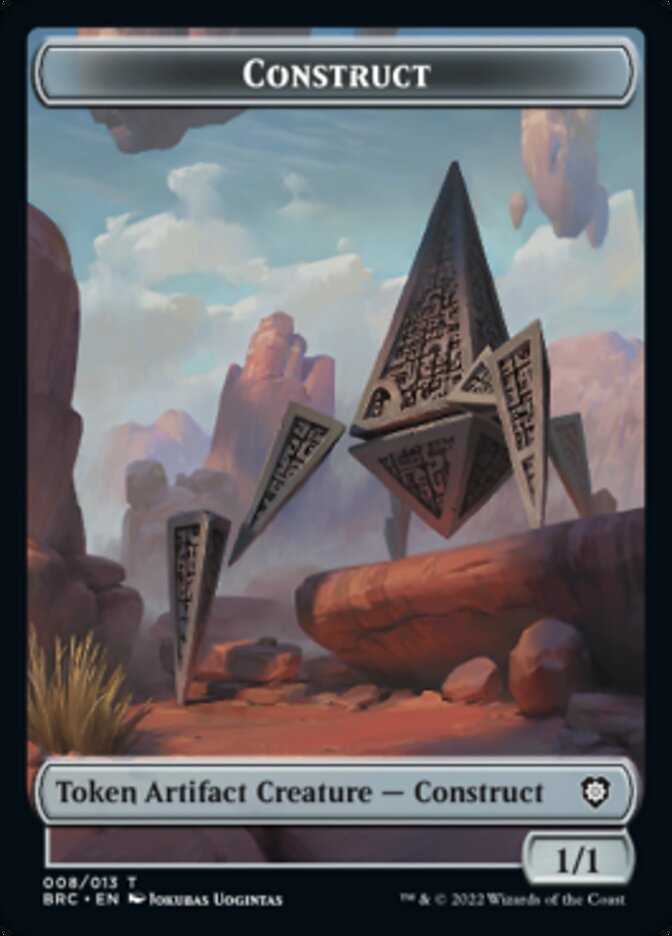 Construct (008) // Phyrexian Myr Double-Sided Token [The Brothers' War Commander Tokens] | Good Games Adelaide SA