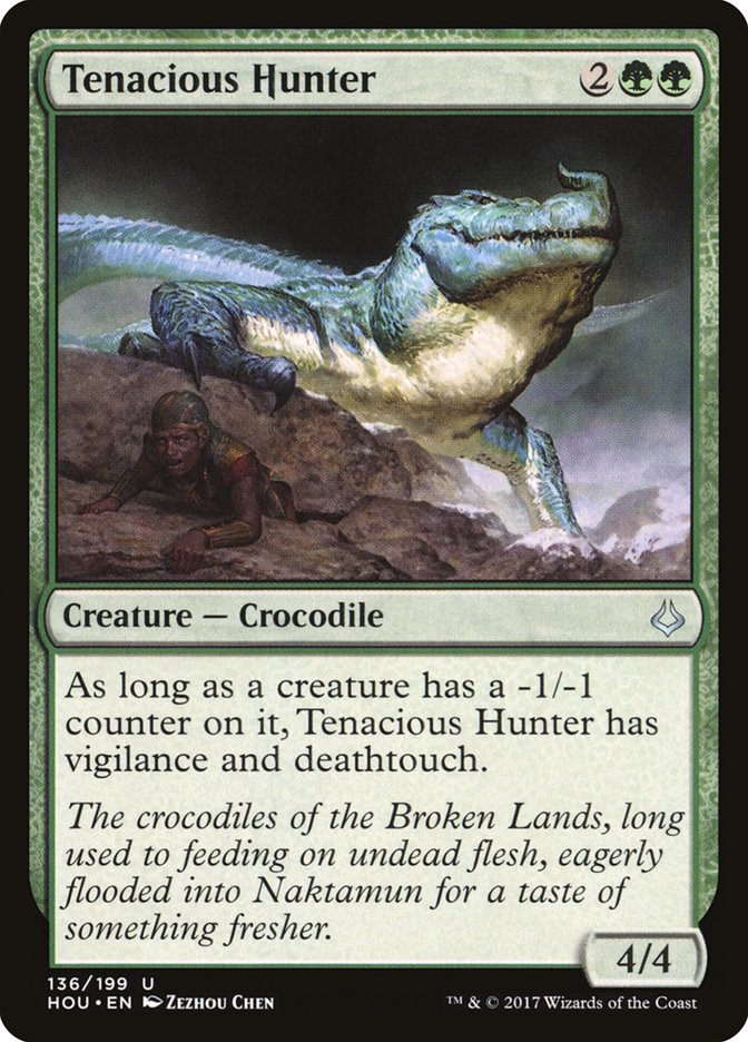 Tenacious Hunter 136 (Hour of Devastation)  - Foil | Good Games Adelaide SA