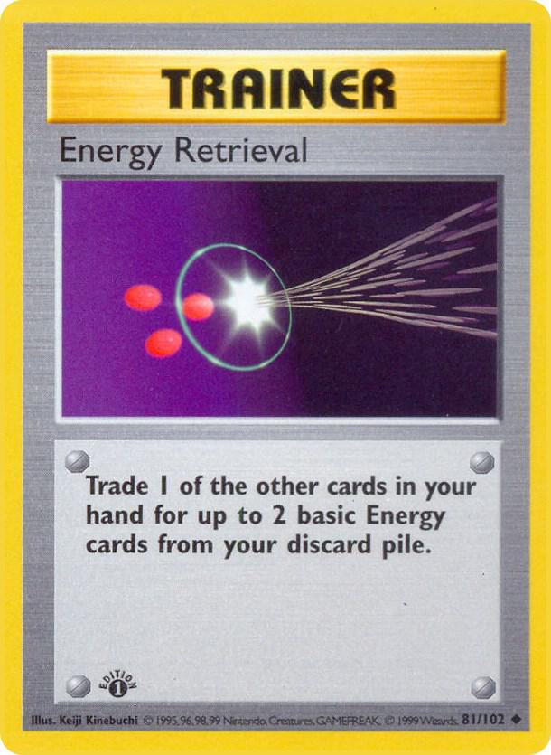Energy Retrieval 081/102 (Base Set (Shadowless))  - 1st Edition | Good Games Adelaide SA