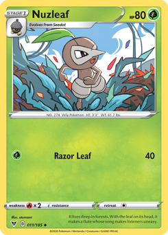 Nuzleaf (011/185) [Sword & Shield: Vivid Voltage] | Good Games Adelaide SA