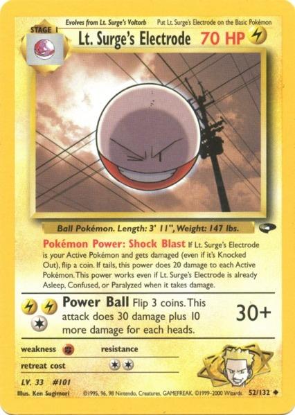 Lt. Surge's Electrode (52/132) [Gym Challenge Unlimited] | Good Games Adelaide SA