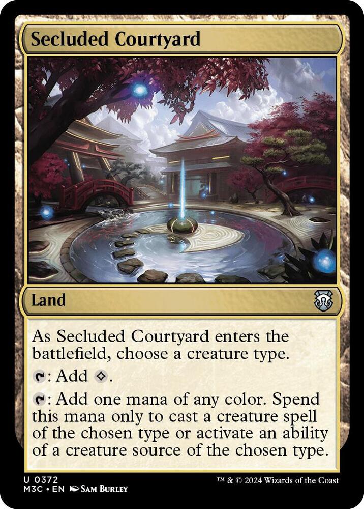 Secluded Courtyard 372/411 (Commander: Modern Horizons 3)  - Ripple Foil | Good Games Adelaide SA