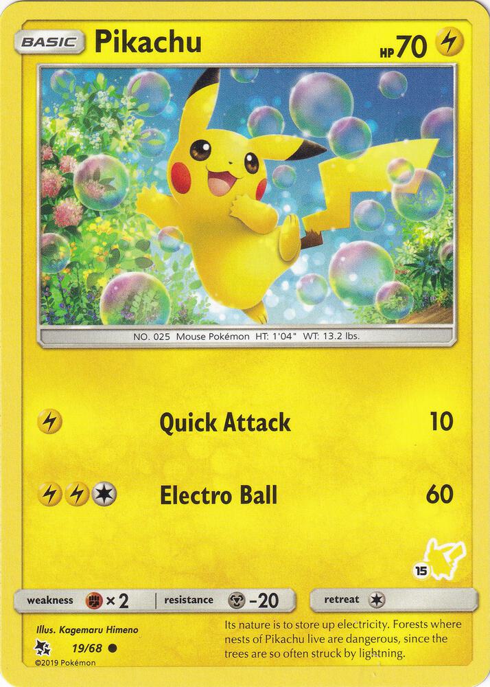 Pikachu 19 68 15 Pikachu Stamped 019/068 (Battle Academy)  | Good Games Adelaide SA