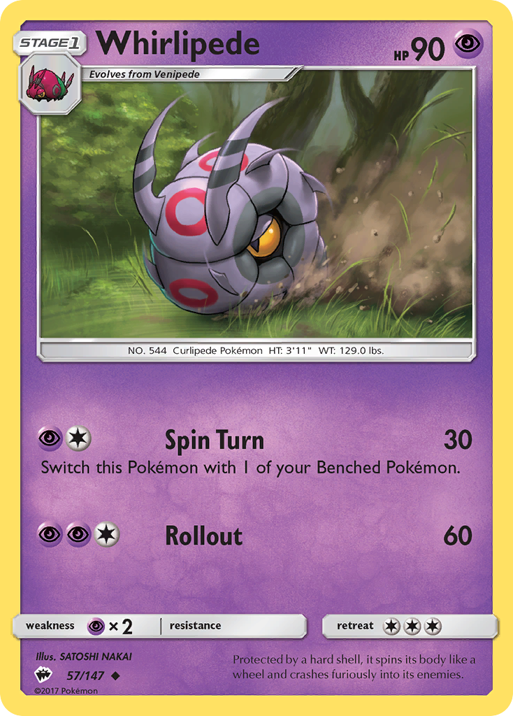 Whirlipede (57/147) [Sun & Moon: Burning Shadows] | Good Games Adelaide SA