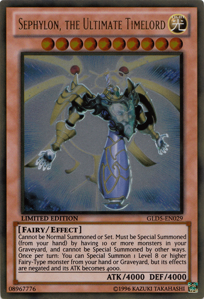 Sephylon, the Ultimate Timelord [GLD5-EN029] Gold Rare | Good Games Adelaide SA