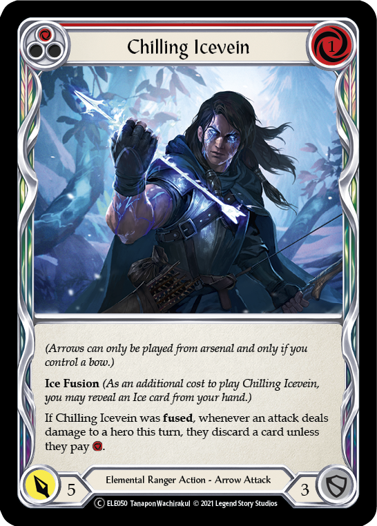 Chilling Icevein (Red) [U-ELE050] Unlimited Rainbow Foil | Good Games Adelaide SA