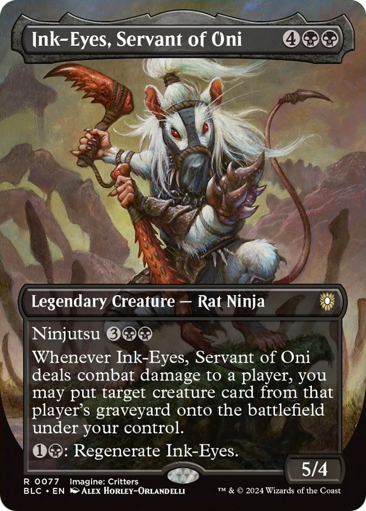 Ink-Eyes, Servant of Oni (Borderless) [Bloomburrow Commander] | Good Games Adelaide SA