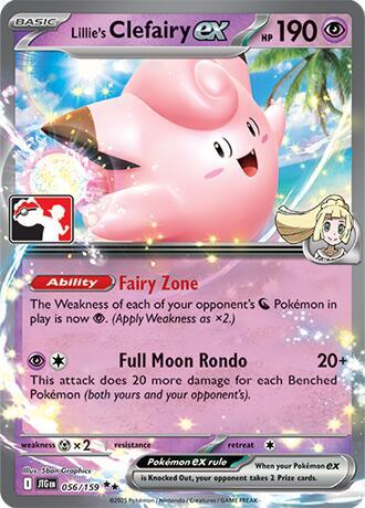 Lillie's Clefairy ex Series 7/8 056/159 (Prize Pack Series Cards)  - Holofoil | Good Games Adelaide SA