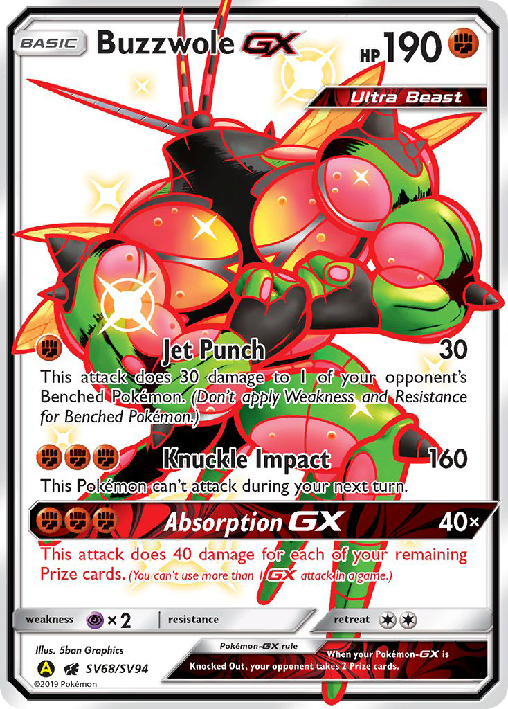 Buzzwole GX (SV68/SV94) [Sun & Moon: Hidden Fates - Shiny Vault] | Good Games Adelaide SA