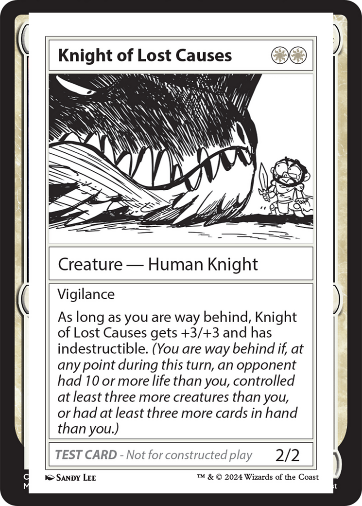 Knight of Lost Causes [Mystery Booster 2 Playtest Cards] | Good Games Adelaide SA