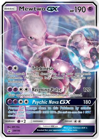 Mewtwo GX (SM196) (Jumbo Card) [Sun & Moon: Black Star Promos] | Good Games Adelaide SA