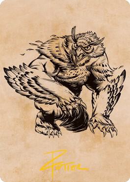 Owlbear Showcase Art Card Gold Stamped Signature 76 (Art Series: Adventures in the Forgotten Realms)  | Good Games Adelaide SA